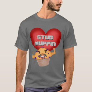 Roligt dubba muffinen för honom valentin t shirt