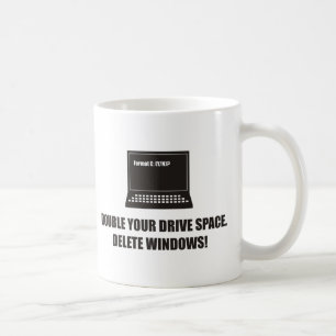 Roligt - dubbelt ditt drevutrymme. Borttagnings Kaffemugg