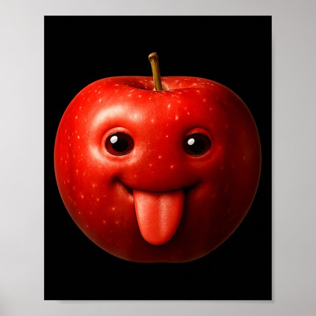 Roligt dumt Gen Z-meme Hjärnrot Humor Tunga Ut Poster (Framsidan)