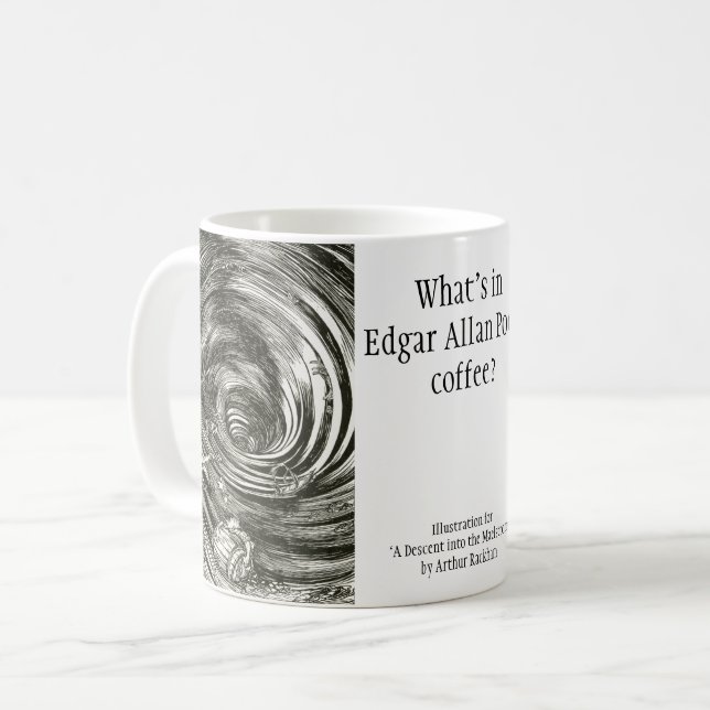 Roligt Edgar Allan Poe Maelstromkaffe Rackham Kaffemugg (Framsida vänster)