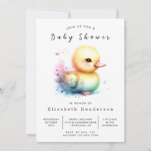 Roligt Editable Anka Baby Shower Inbjudningar