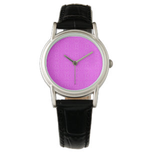 Roligt Elegant Abstrakt Rosa Mönster Armbandsur