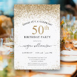 Roligt Elegant Black Guld Glitter 50:e Födelsedags Inbjudningar<br><div class="desc">Roligt Elegant Black Guld Glitter 50:e Födelsedagsfest inbjudan Den här eleganten har en svart bakgrund,  guld glitter och anpassningsbar-skriptbokstäver. Vilket vackert sätt att inbjudan era gäster till detta speciella tillfälle.</div>