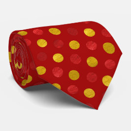 Roligt Elegant Red & Guld Polka dots Modern jul Slips