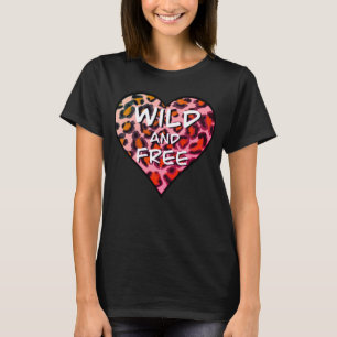 Roligt elegant rosa leopard cheetah print t shirt