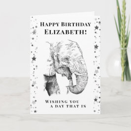 Roligt Elephant Grattis på födelsedagen Greeting C Kort