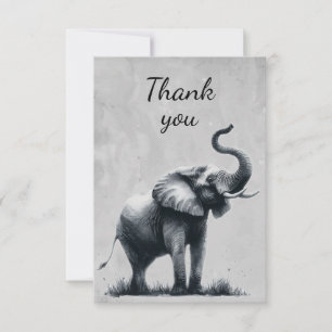 Roligt Elephant Wildlife Animal Humor Tack Kort