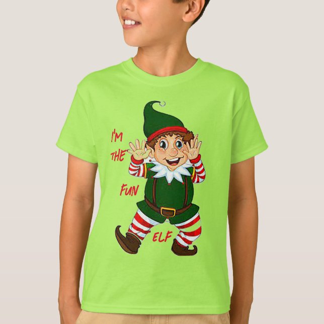 Roligt Elf Basic Kid's Helgdag Unisex T-Shirt (Framsida)