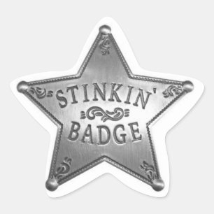 Roligt emblem stjärnformat klistermärke