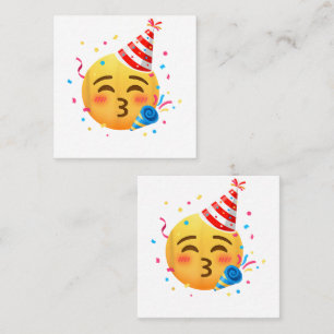 Roligt Emoji Party Fyrkantigt Visitkort