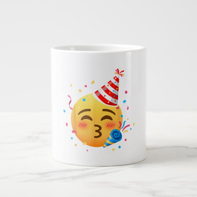 Roligt Emoji Party Jumbo Mugg (Framsidan)