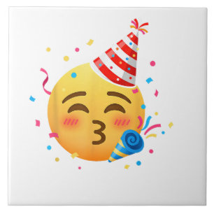 Roligt Emoji Party Kakelplatta