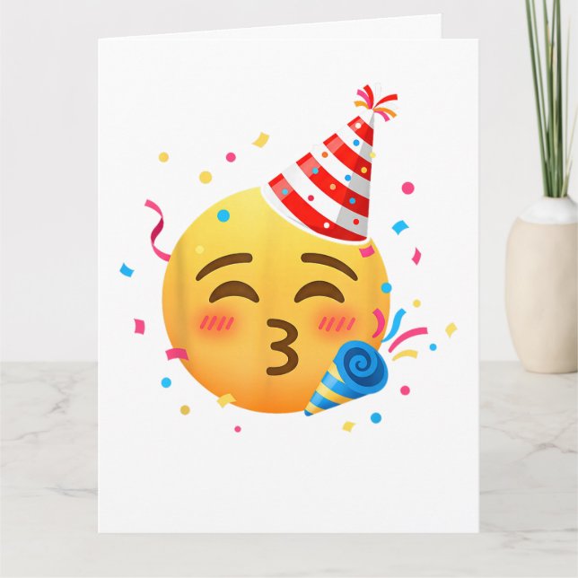 Roligt Emoji Party Kort (Framsida)
