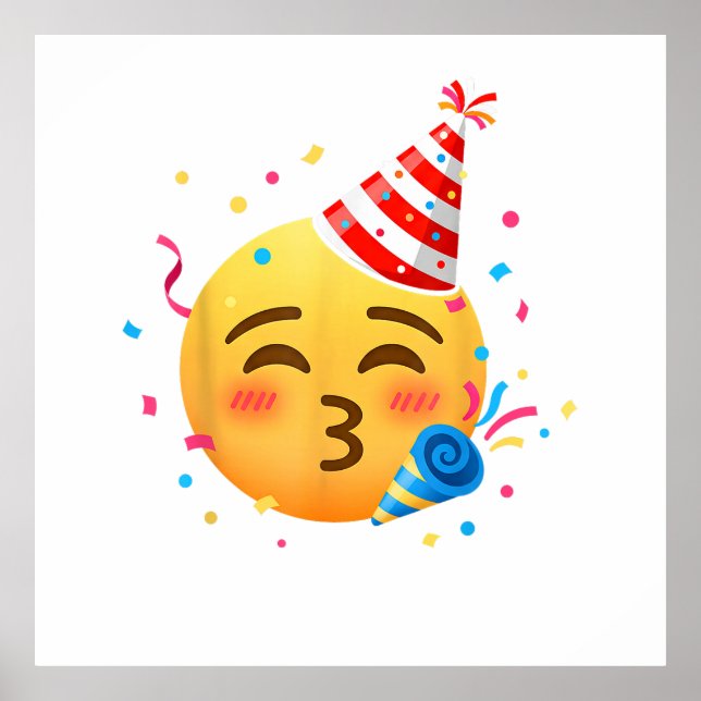 Roligt Emoji Party Poster (Framsidan)
