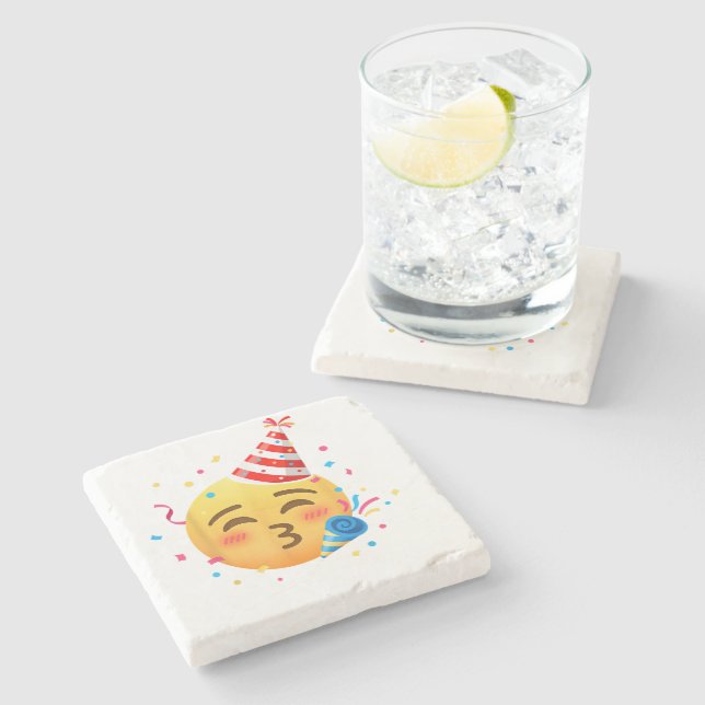 Roligt Emoji Party Stenunderlägg (Sidan)