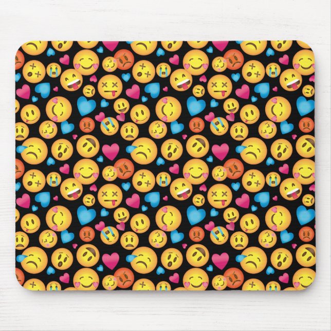 Roligt Emoji tryck Mousepad, Emoticonduggtryck Musmatta (Framsidan)