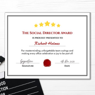 Roligt Employee Award Certificate - Social Directo
