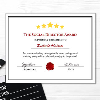 Roligt Employee Award Certificate - Social Directo