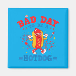 Roligt En Dålig Dag Att Vara En Korv Fjärde Juli Magnet