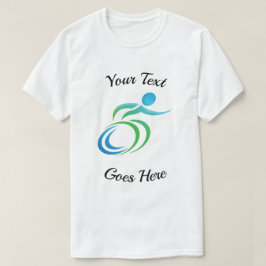 Roligt en färgrik rullstol med din beställnings- t shirt