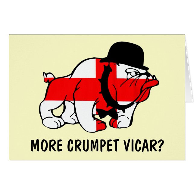 Roligt engelska hälsningskort (Framsidan Horizontal)