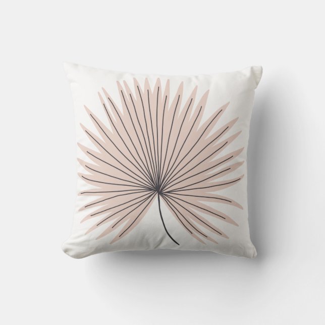 Roligt Enkel blå Rosa Blommigt Kudde (Framsida)