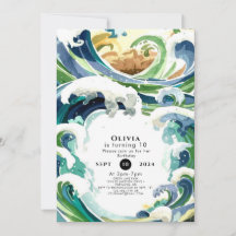 Roligt Enkelt blått hav Vinkara födelsedag