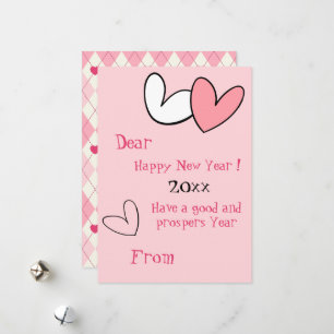 Roligt - enkelt nyårskort för Rosa i Hälsning Julkort