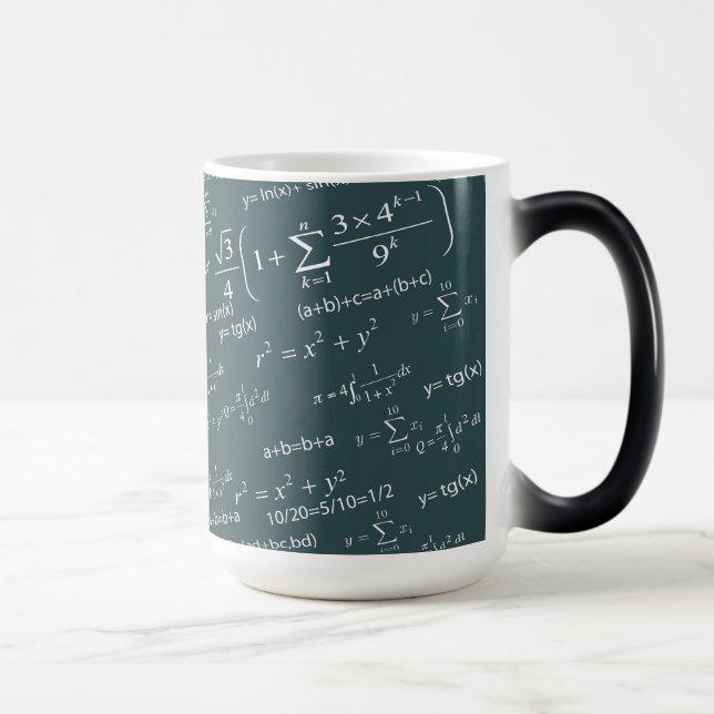 Roligt Equation for Math Teacher and Student Magisk Mugg (Höger)