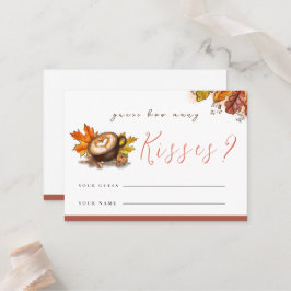 Roligt Espresso: hur många kisses Shower Game Card Placeringskort