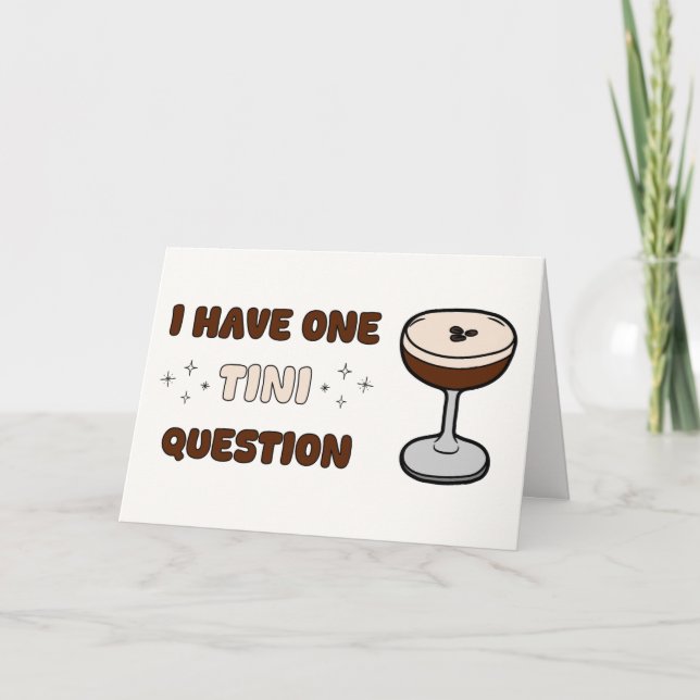 Roligt Espresso Martini Cute Unique Lung Bridesmai Kort (Framsida)