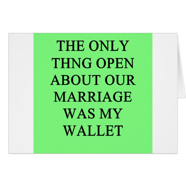 roligt ett för manar skilsmässaskämt hälsningskort (Framsidan Horizontal)