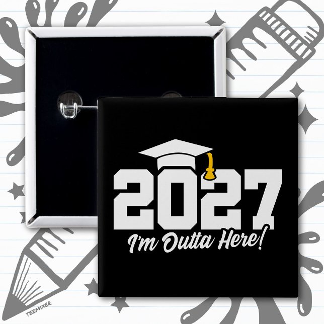 Roligt examenscitat Avgångsklass 2027 Knapp (Skapare uppladdad)