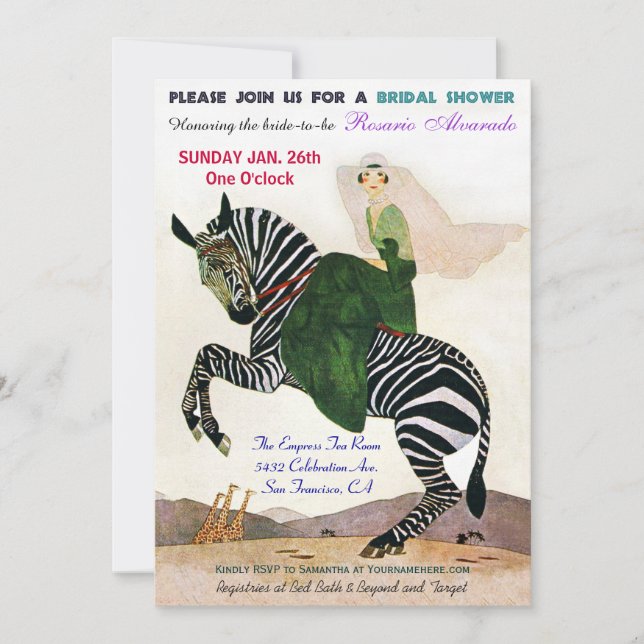 Roligt Exotiska Inbjudningskort för möhippa (Framsida)