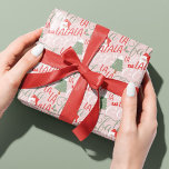 Roligt Fa La julen Sång Script Jultomten Presentpapper<br><div class="desc">Roligt fa la jul sång Jultomten som är papper. Utformningen har Jultomten-tecken med typskriptutformning "Fa La LA",  julgran och holly för att skapa en papper utformning av roligt- och slutomslutning. Utformning med hjälp av moodthologipapper.</div>