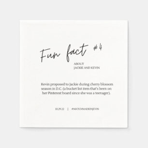 Roligt Fact #4 Bröllop Cocktail Napkins Pappersservett