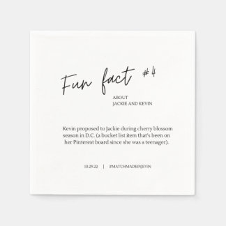 Roligt Fact #4 Bröllop Cocktail Napkins Pappersservett