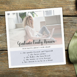 Roligt Fact Blue Student Photo Studentfest Pappersservett