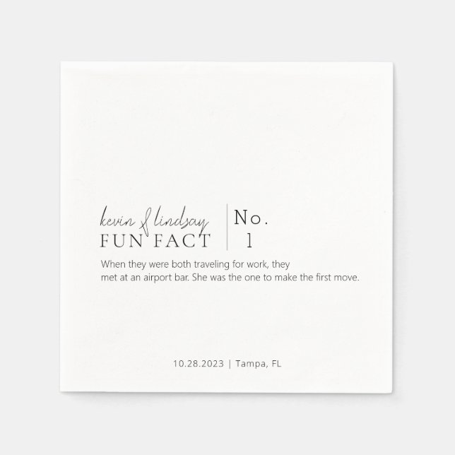 Roligt Fact Cocktail Napkins Pappersservett (Framsidan)