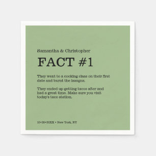 Roligt Fact Grönt Bröllop Anpassade Pappersservett