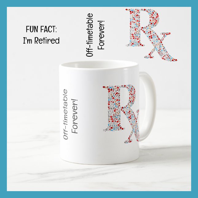 Roligt Fact I är pensionerad farmaceut Funny Pensi Kaffemugg (Fun Fact: I'm Retired | Funny Retirement Mug for a Pharmacist | Cute, modern, elegant, minimalist)