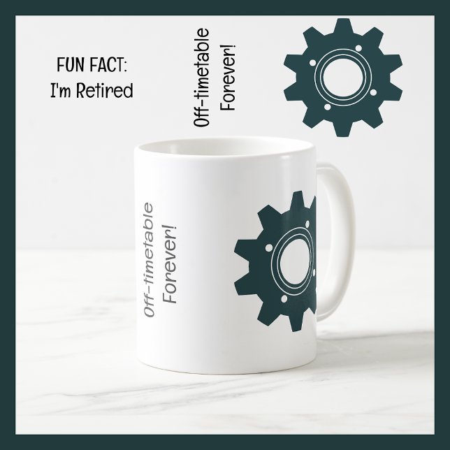 Roligt Fact I är Retrött Mechanical Ingenjör Funny Kaffemugg (Fun Fact: I'm Retired | Funny Retirement Mug for a Mechanical Engineer | Cute modern elegant simple)