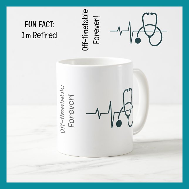 Roligt Fact I är Retrött Mediccal Assistant Funny Kaffemugg (Fun Fact: I'm Retired | Funny Retirement Mug for a Medical Assistant | Cute, modern, elegant, clean)