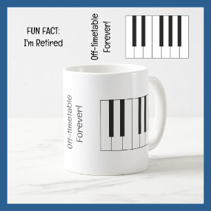 Roligt Fact I är Retrött Music Teacher Piano Funny Kaffemugg