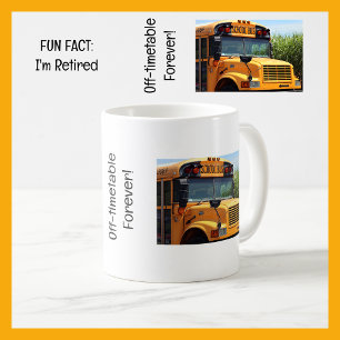 Roligt Fact I är Retrött School Buss Driver Funny Kaffemugg