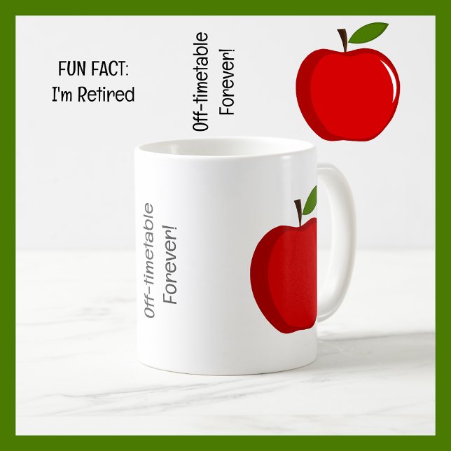 Roligt Fact I är Retrött Teacher Funny Pension Kaffemugg (Fun Fact: I'm Retired | Funny Retirement Mug for a Teacher | Cute modern elegant minimalist simple)
