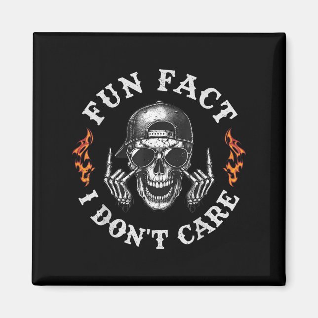 Roligt Fact I bryr jag mig inte om Skeleton Sarcas Magnet (Framsidan)