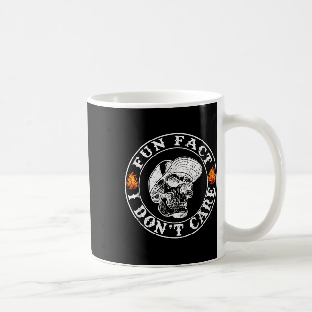 Roligt Fact I bryr sig inte om Skeleton Sarcastic  Kaffemugg (Höger)