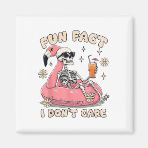 Roligt Fact I dont Sarcastic Skeleton Summer Vib Magnet