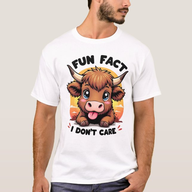 "Roligt Fact: Jag bryr mig inte" T Shirt (Framsida)